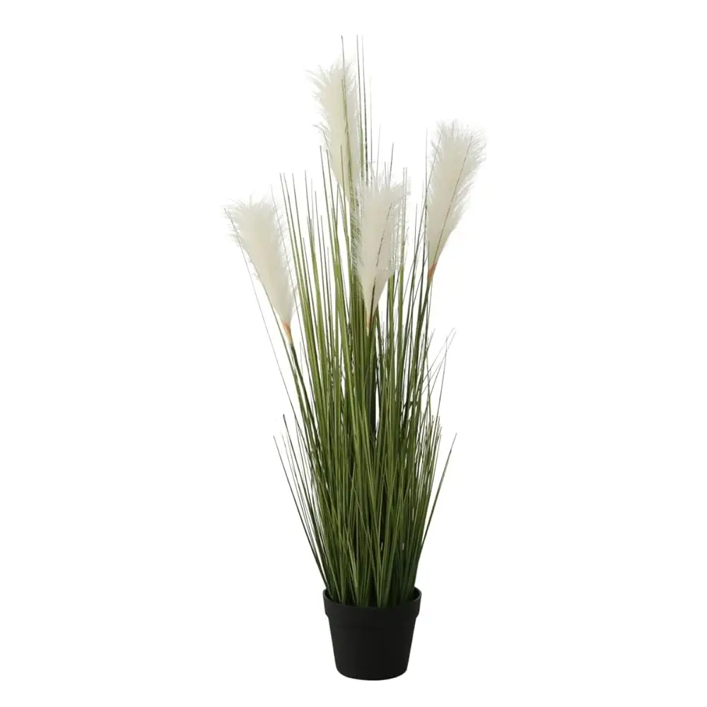 

Realistic Faux Pampas Grass House Plant, Pro-Flora Bla Pot, Thi And Bushy, Fluffy Plumes, 39.75 Hes, Artificial Plant