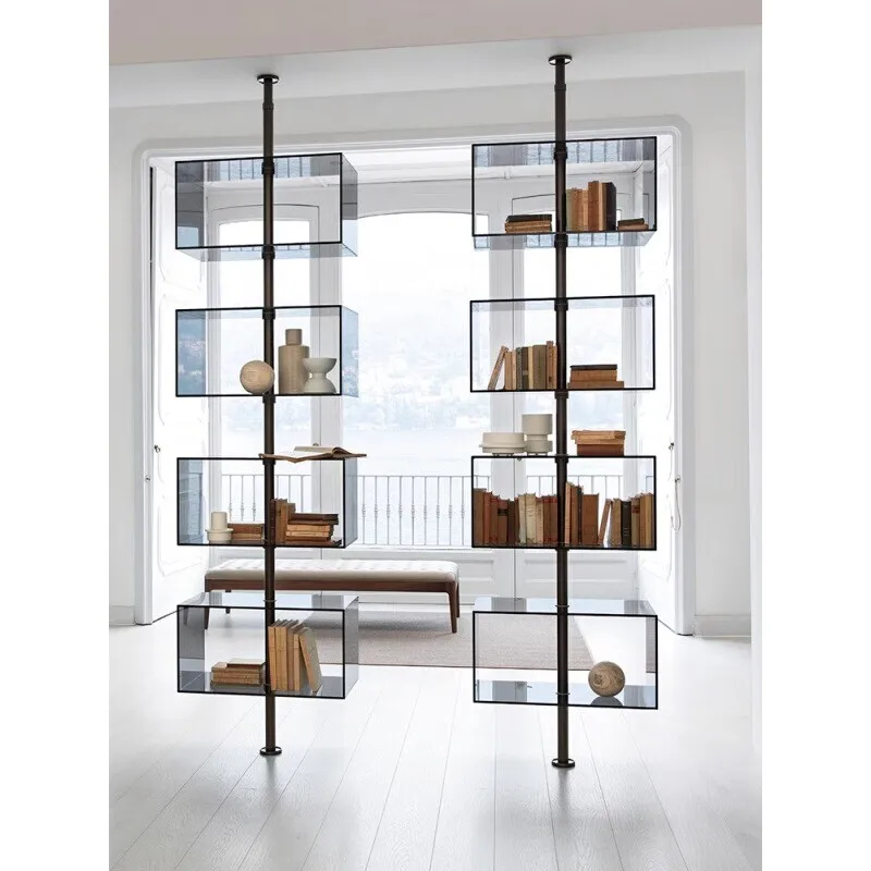 Indomitable Creative Partition Shelf Oversky Bookshelf Living Room Office Screen Acrylic Display Shelf Storage