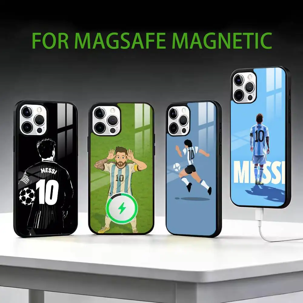 

Чехол для телефона l-Lionel Messi для iPhone 17, 16, 15, 14, 13, 12, 11 Plus, Pro Max, магнитный, для беспроводной зарядки Magsafe