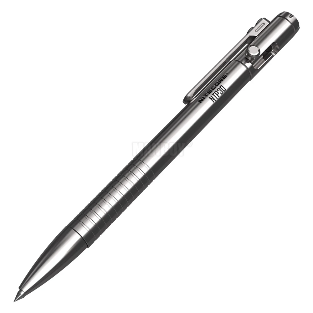 Nitecore NTP30 Bolt Action Titanium Alloy Tactical Pen/Spare PenRefill Self-defense Outdoor Ergonomically Tungsten Steel Tapered