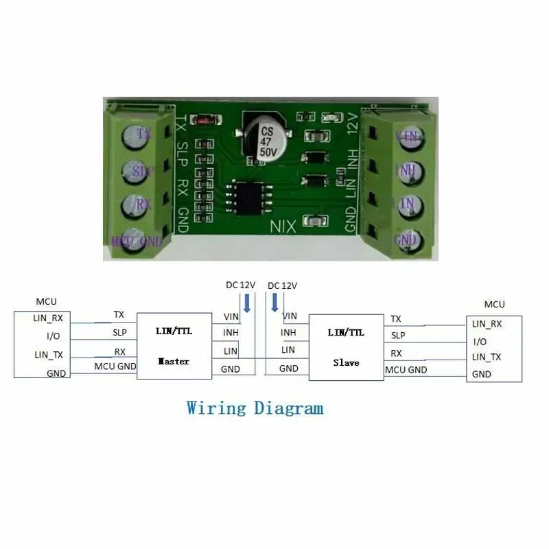 TTL UART to LIN Can Bus Converter Data Analyzer TJA1020 K_LINE Date Bus TJA1021 Chip LINTTL3 For Communication Monitoring