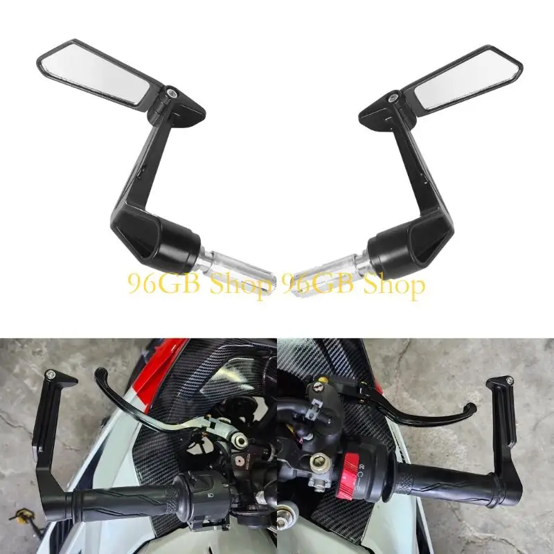 96GB Vibration Resistant Bike Side Mirror Broad Coverage Motorcycle Rear View Mirror