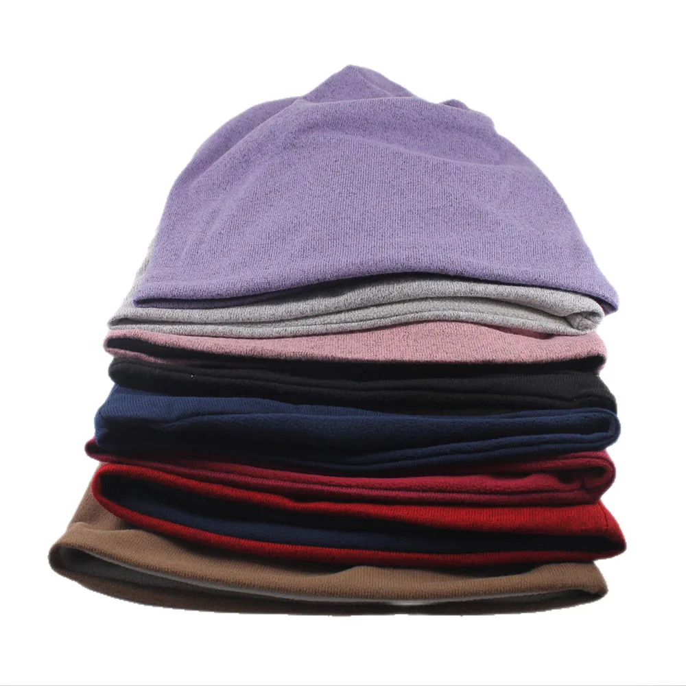 Top Fashion Winter Adult Men Women Warm Beanies Skullies Casual Hip Hop Solid Soft Outdoor Hat Girls Colorful Beanie Plush Hats