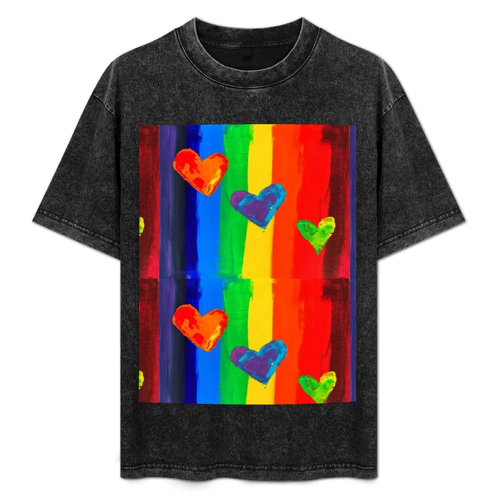 Abstract painting-Show your Pride T-Shirt Basic Regular Fit Casual T-Shirt