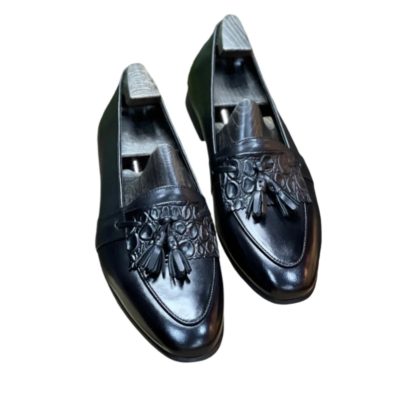 

Genuine Leather High Street Temperament Trend Simple and Comfortable All-Matching Lightweight Men’s Loafers for Travel AG1013