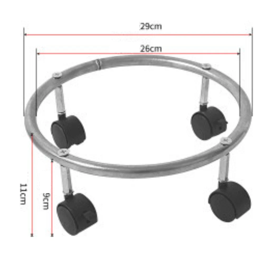 29.50X29.50X10.50cm Propane Tank Dolly 150 Lbs Load Capacity Anti-Slip Stabilization Rubber Wheels With Brakes