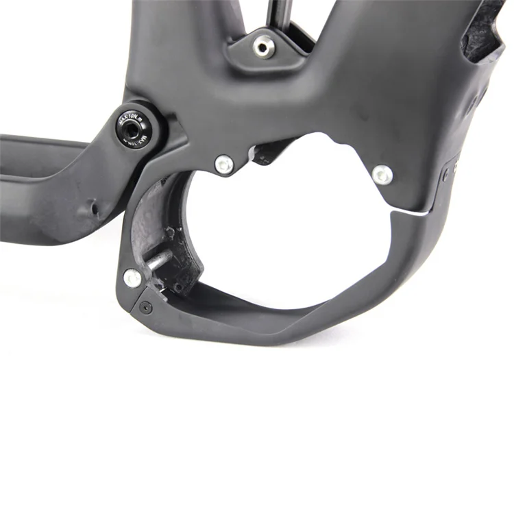 5 Plus Full Suspension E-Bike Frame, carbon fiber material, mid motor compatible, bicycle parts tire accessories, sturdy electri - view 4