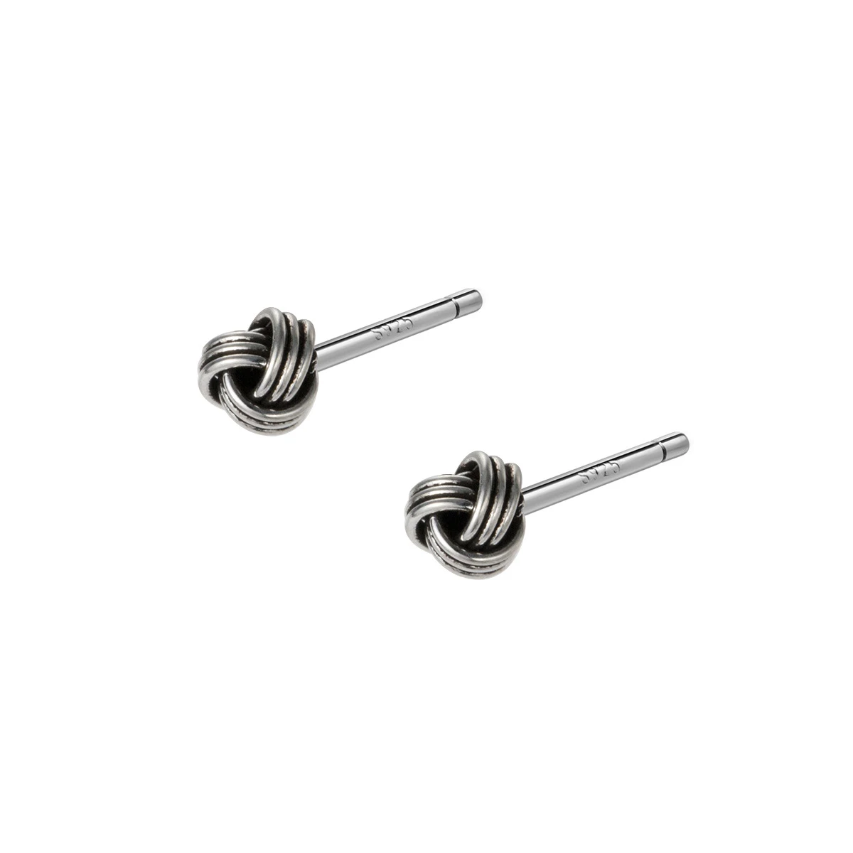 Modian New Arrival Lovely Knotted Stud Earrings for Women Sterling Silver 925 Anti-Allergy Four Size Ear Pin Fine Jewelry Gift