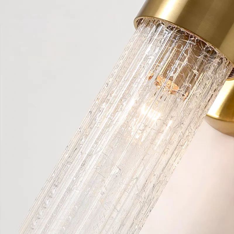 ضوء فاخر متصدع الزجاج الجدار مصباح الإضاءة الإبداعية الحديثة لغرفة المعيشة غرفة نوم فندق الفن رائعة الإضاءة ديكور الغرفة