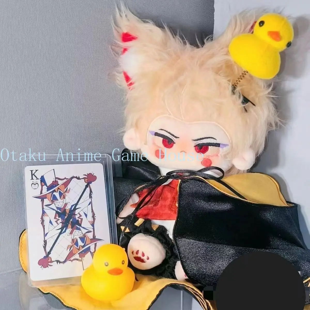 20cm Hazbin Hotel Lucifer Plush Doll Anime Stuffed Toy with Skeleton Cosplay Dress Up Toy Mascot Gift Birthday Xmas view 5