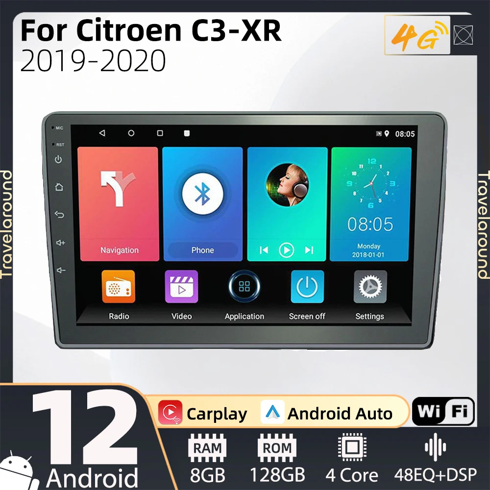 

2 Din Android Car Radio for Citroen C3-XR 2019 2020 WIFI GPS Navigation FM BT Car Stereo Multimedia Player Head Unit Autoradio