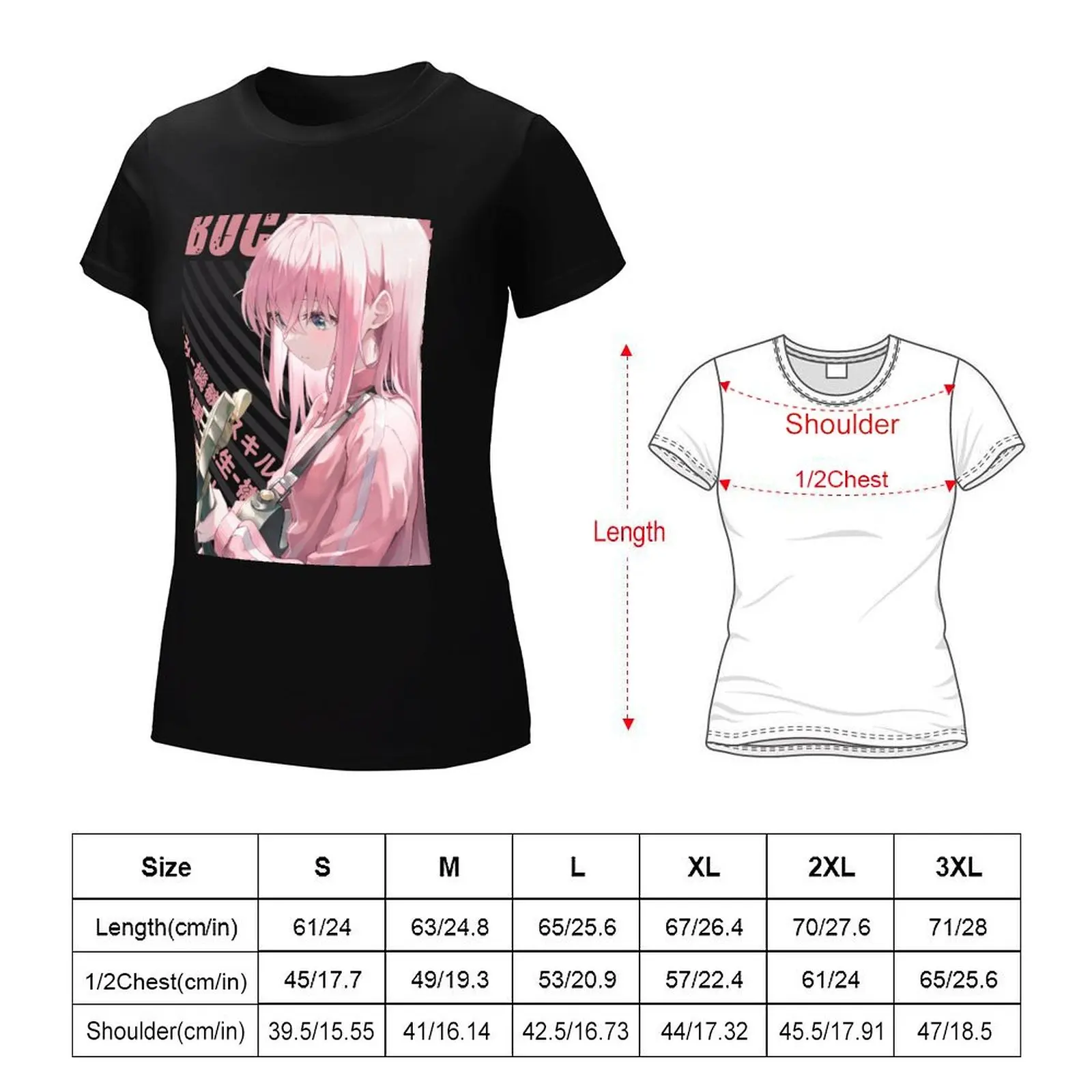 Bocchi the Rock! - Hitori Gotou T-Shirt anime clothes vintage lady clothes tops for Women