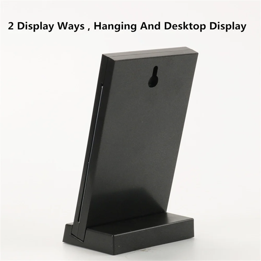 Black Two Use Ways Plastic Small Commodity Price Label Paper Card Sign Holder Tags Display Stand