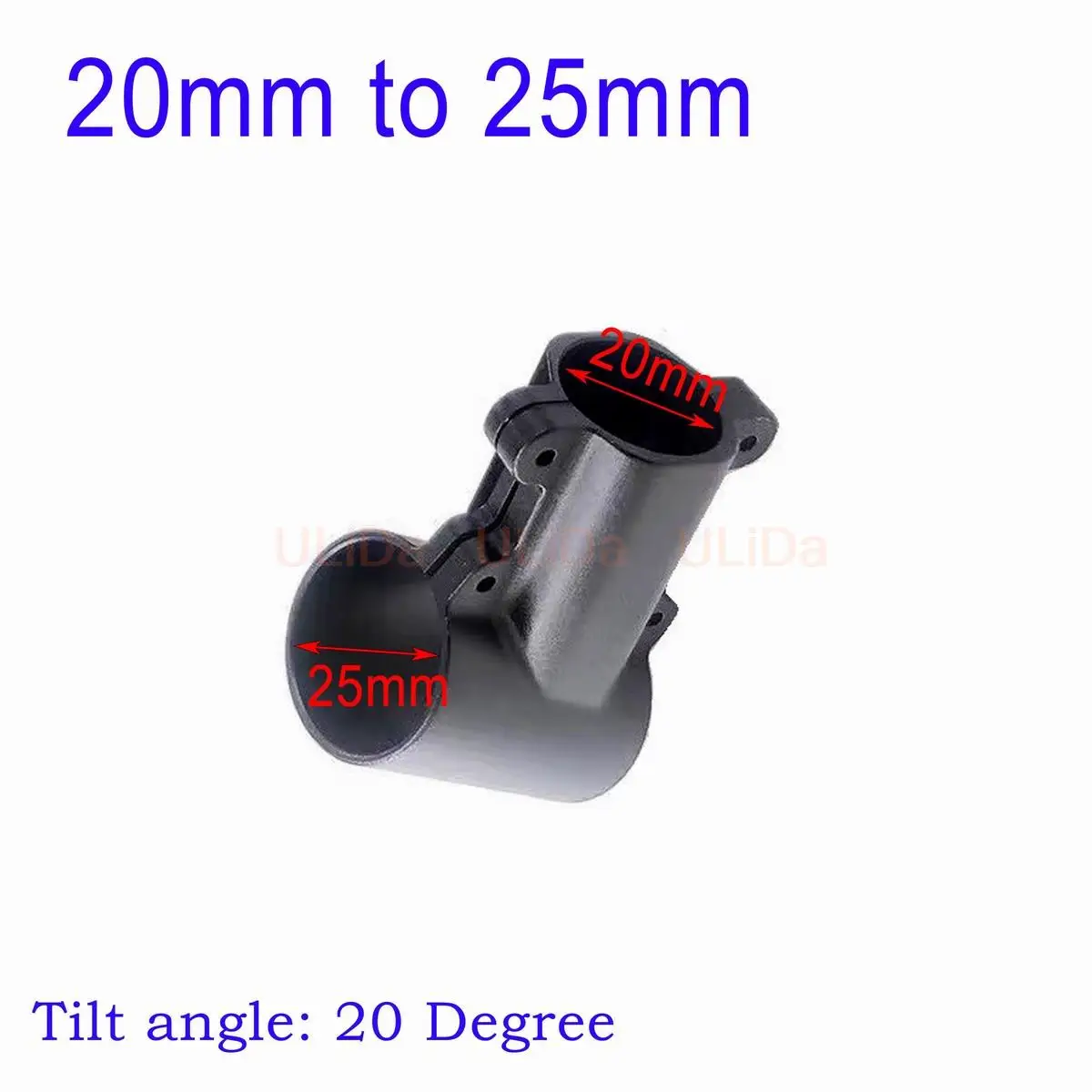 20 25 30mm Tripod Oblique Tee Aluminum Alloy Three-way Joint Carbon Tube T-type Connection Clip Clamp for RC Multirotor Drone