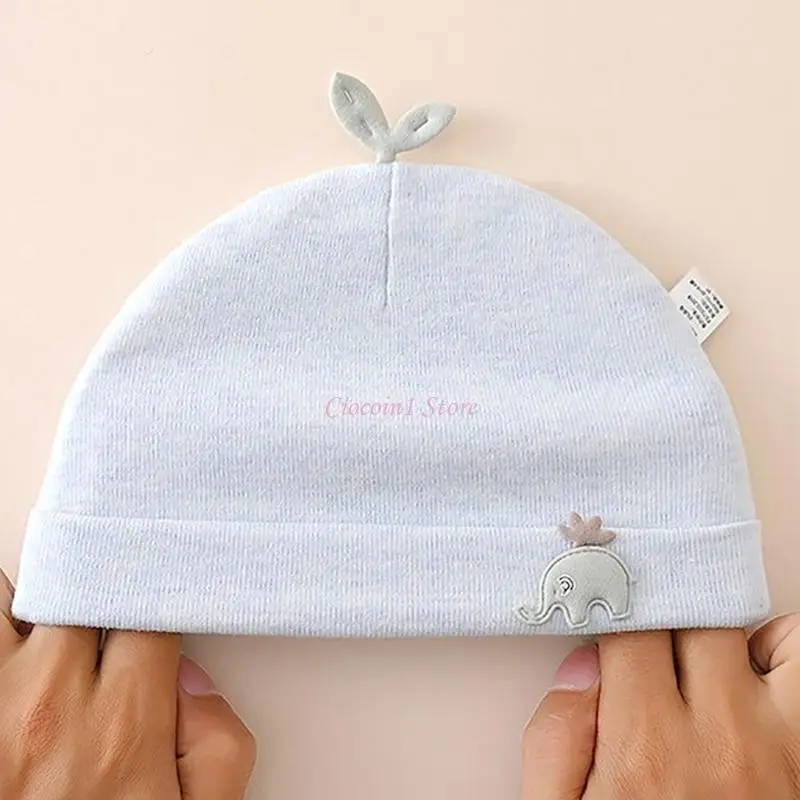 

Y1UB Хлопковая шапка Детская шапка с милым рисунком слона Капот Кепка Зимняя теплая шапка
