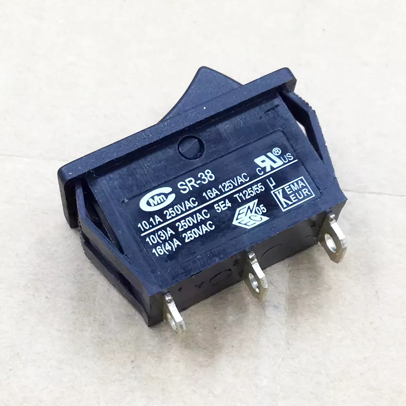 1pcs/lot Mid-ship switch SR-38 Three-pin second gear warping power switch 16A250V high current