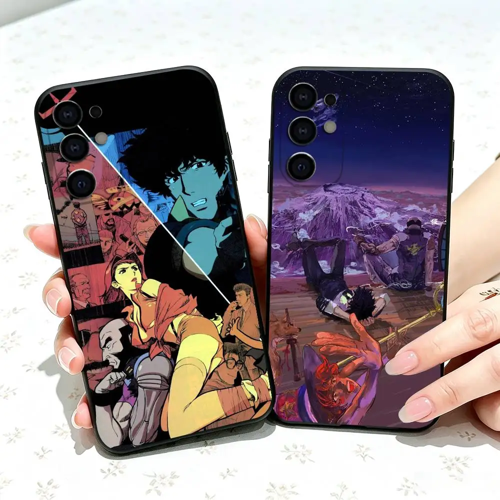 Anime Cowboy Bebop gift Phone Case For Samsung S25,S24,S21,S22,S23,S30,Ultra,S20,Plus,Fe,Soft Silicone Black Cover