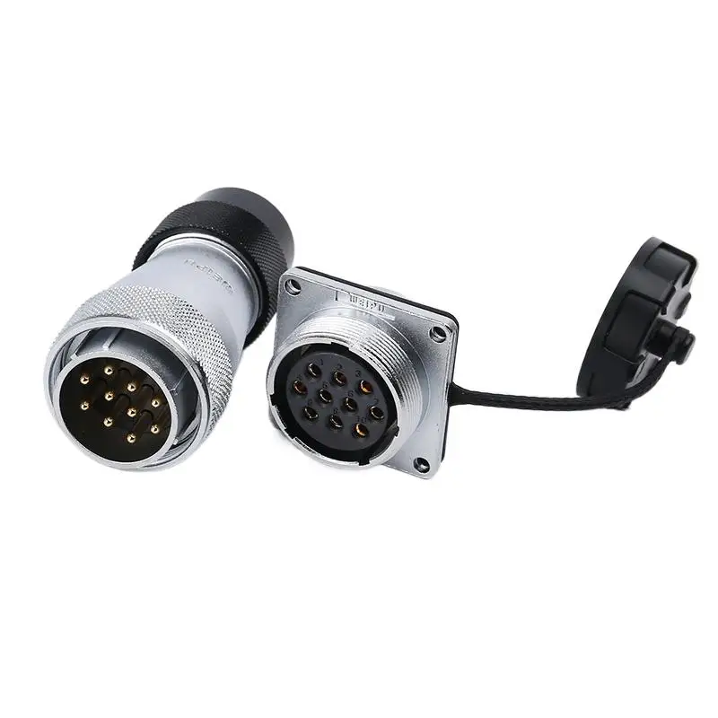 WEIPU WS28 TD+Z Industrial Waterproof Electrical Power Adapter M28 Weld Aviation Connector 2 3 4 7 8 10 16 24 26 35Pin Male Plug