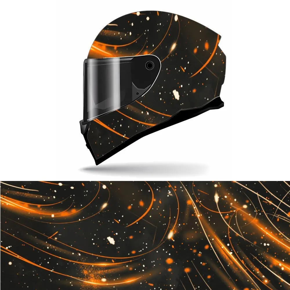 

Cosmic Meteor Shower Style Helmet Vinyl Wrap, Waterproof Removable Decals for Motorcycle Bike Helmets, Anti-Scratch Universal Fi