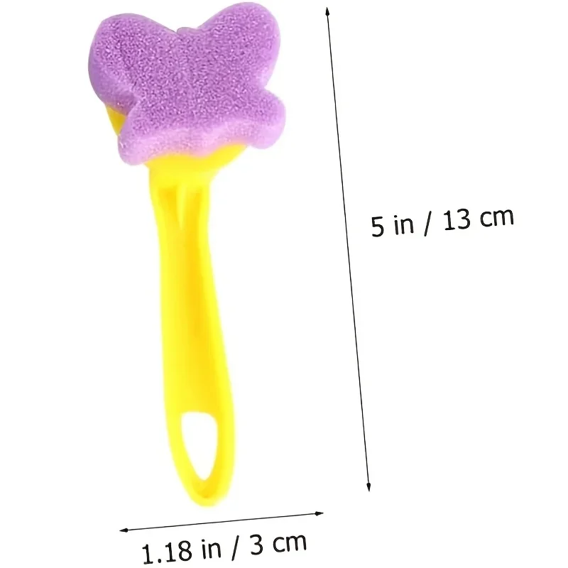 12Pcs Set of Colored Art Painting Sponge Brushes, Suitable for Painting, an Ideal Tool for Creative DIY Crafts and Imagination
