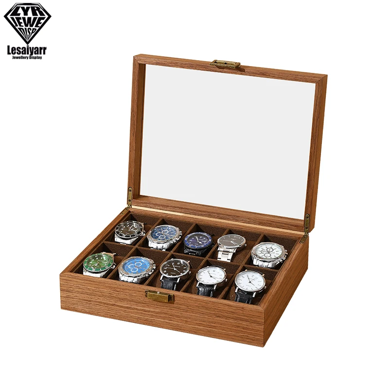 Advanced Black Walnut Wood Watch Storage Box Several Watch Collection Boxes Display Transparent Box Watch Box