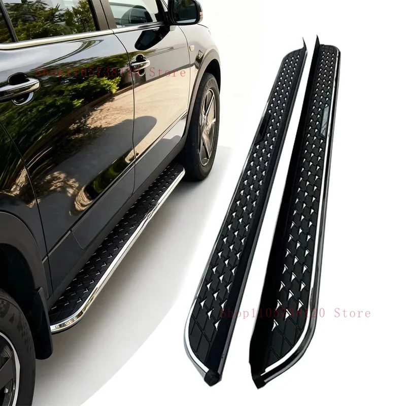 High Quality Matte Black Aluminum Bolt-On Pair Of Running Boards Brackets Included X - SUV