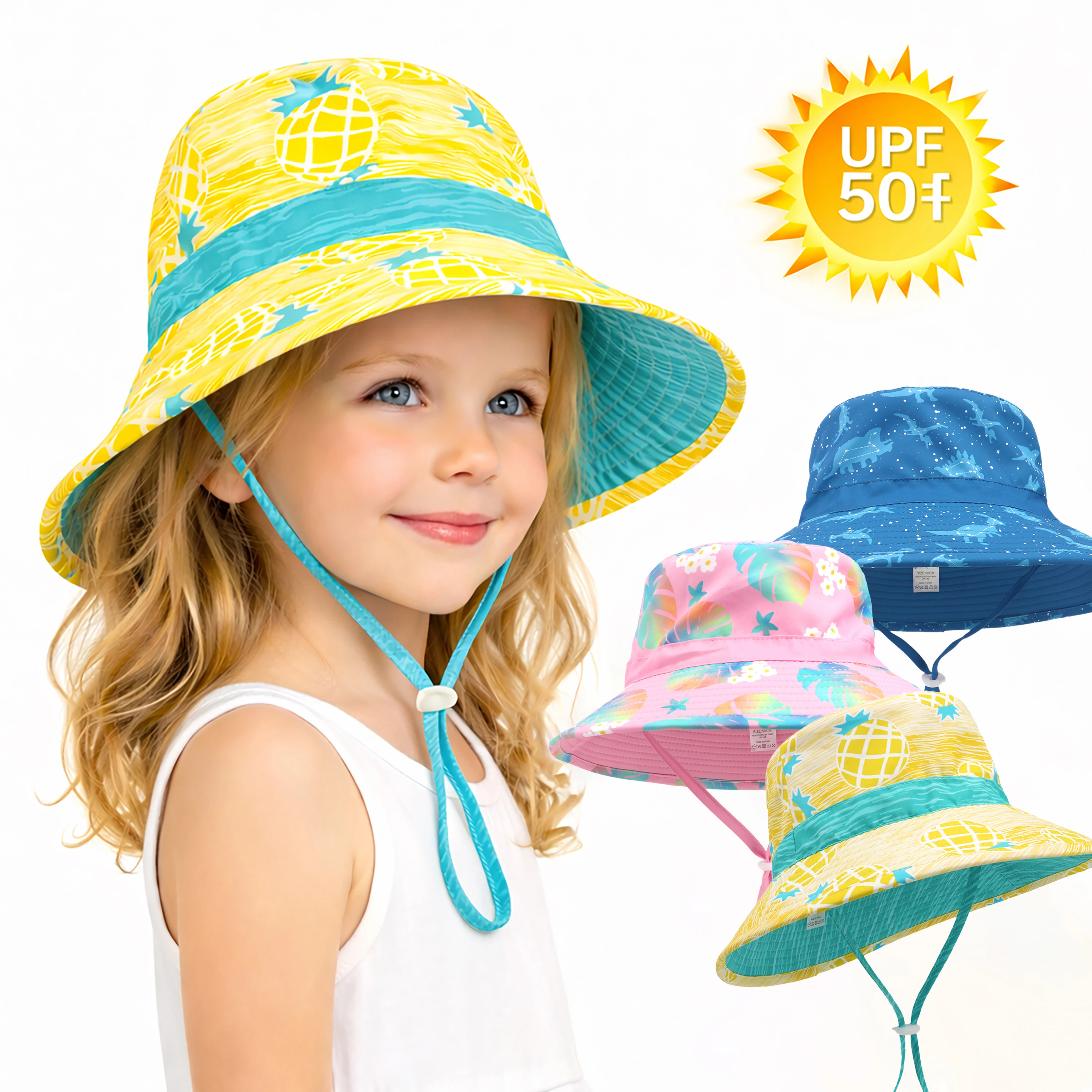 

Adjustable Kids Fishing Cap Summer Sun Protection Hat Unisex Outdoor Breathable Mesh Various Colors for Children