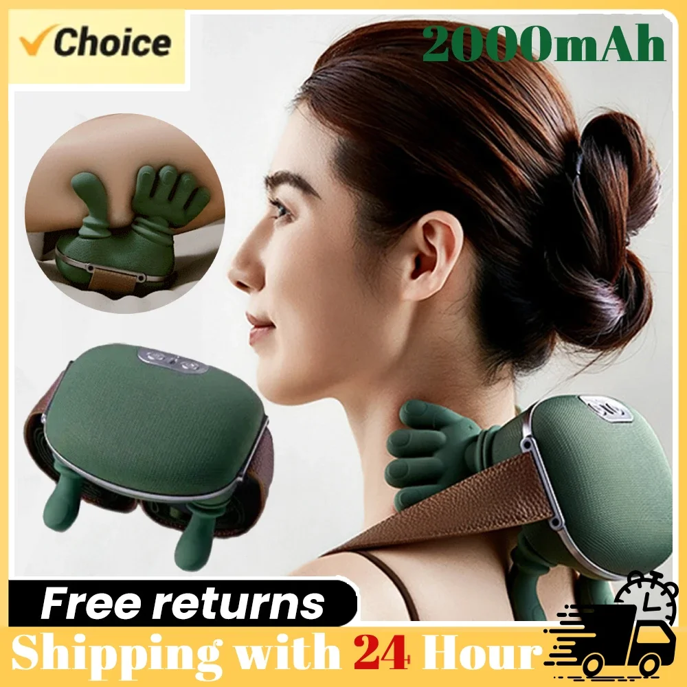 

Массажер для шеи, глубокие ткани, шиацу, с подогревом спины, шейный палец, массажер для релаксации тела, подарок на день рождения для родителей, друга