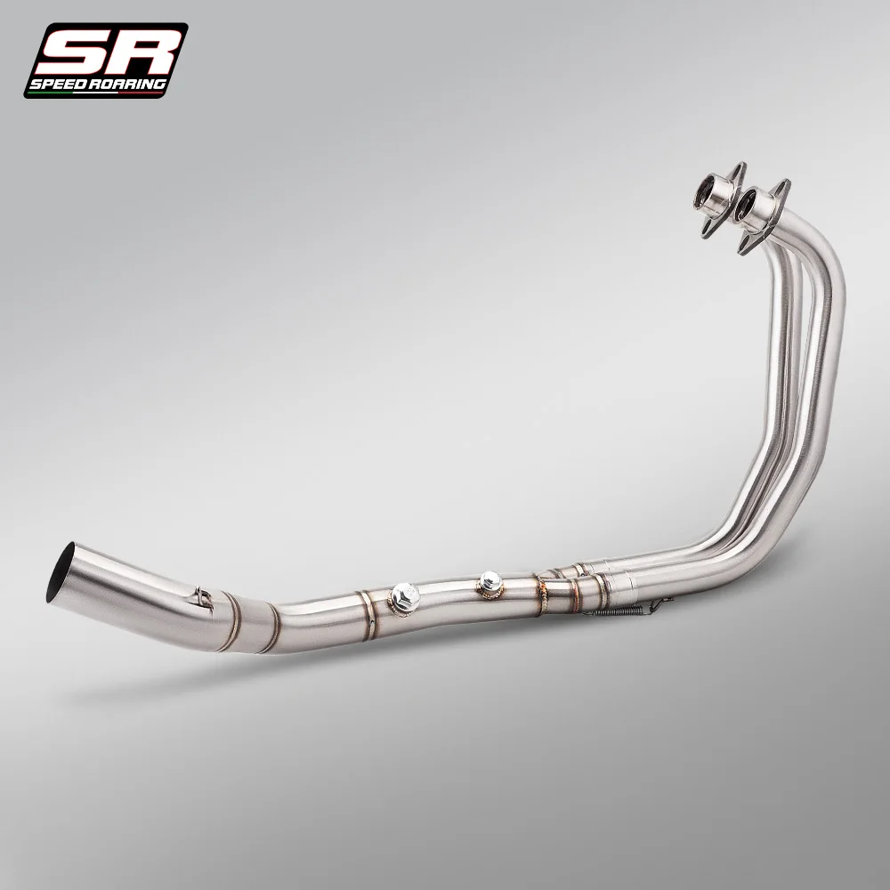 

For Yamaha YZF R3 MT03 2022-2026 Exhaust Muffler Dual O2 Sensor Front End Modification Exhaust Manifold Full Front Pipe System