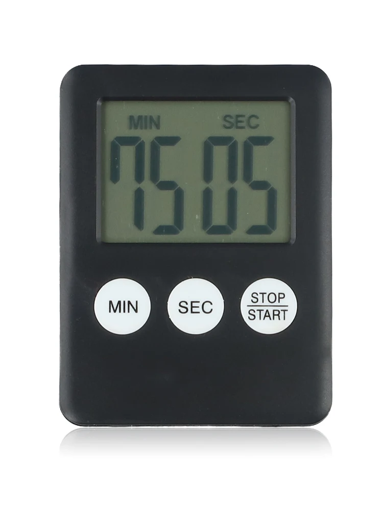 Stopwatch Digital Timer By The Alarm Practical To Use 1 Set 6.0 X 7.0 X 1.0 Cm Easy-to-read Scale End Time LCD Display Practical