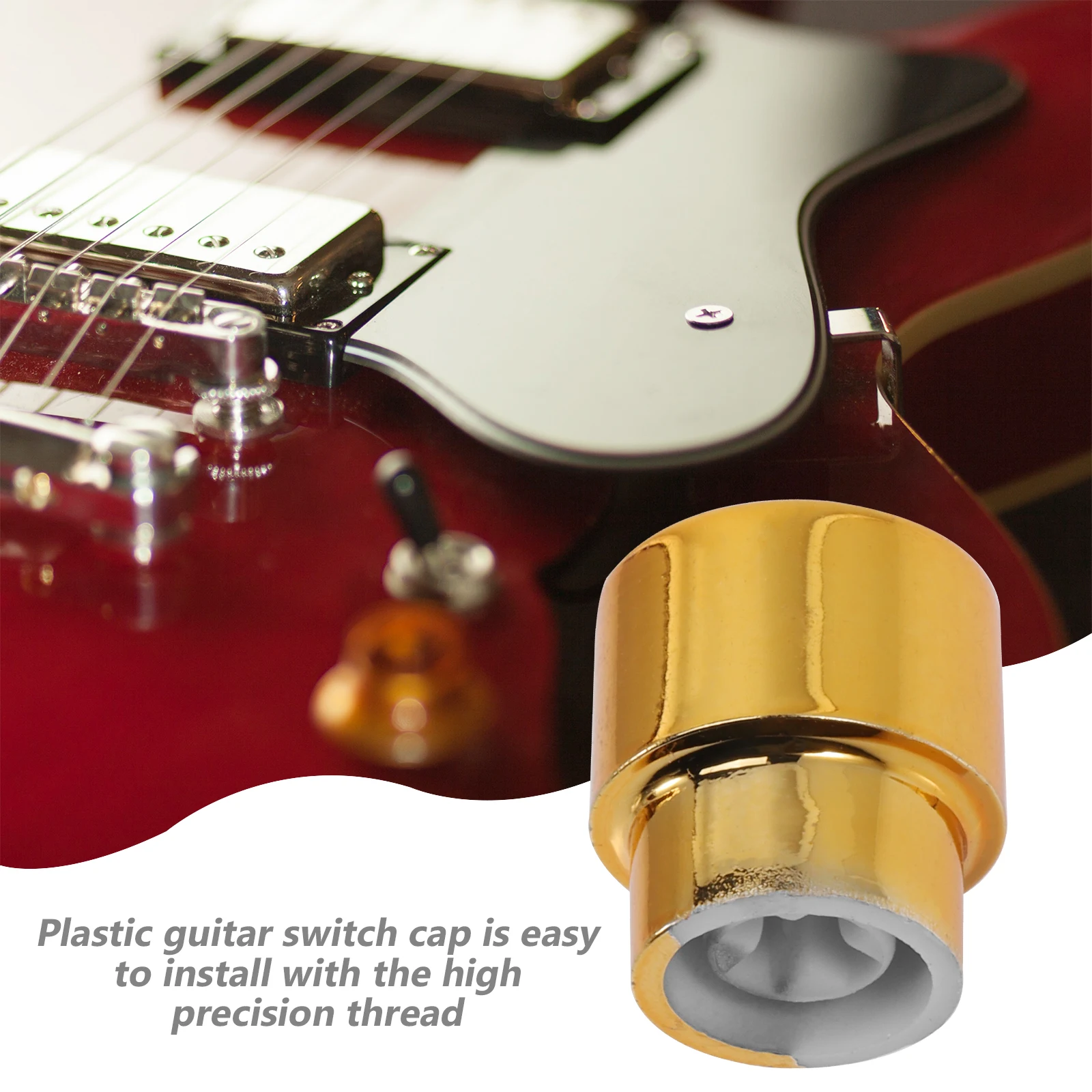 

10 Pcs Guitar Cap Replacement Plastic Knob Covers Electric Guitar Accessories Easy Install Threaded Pickup