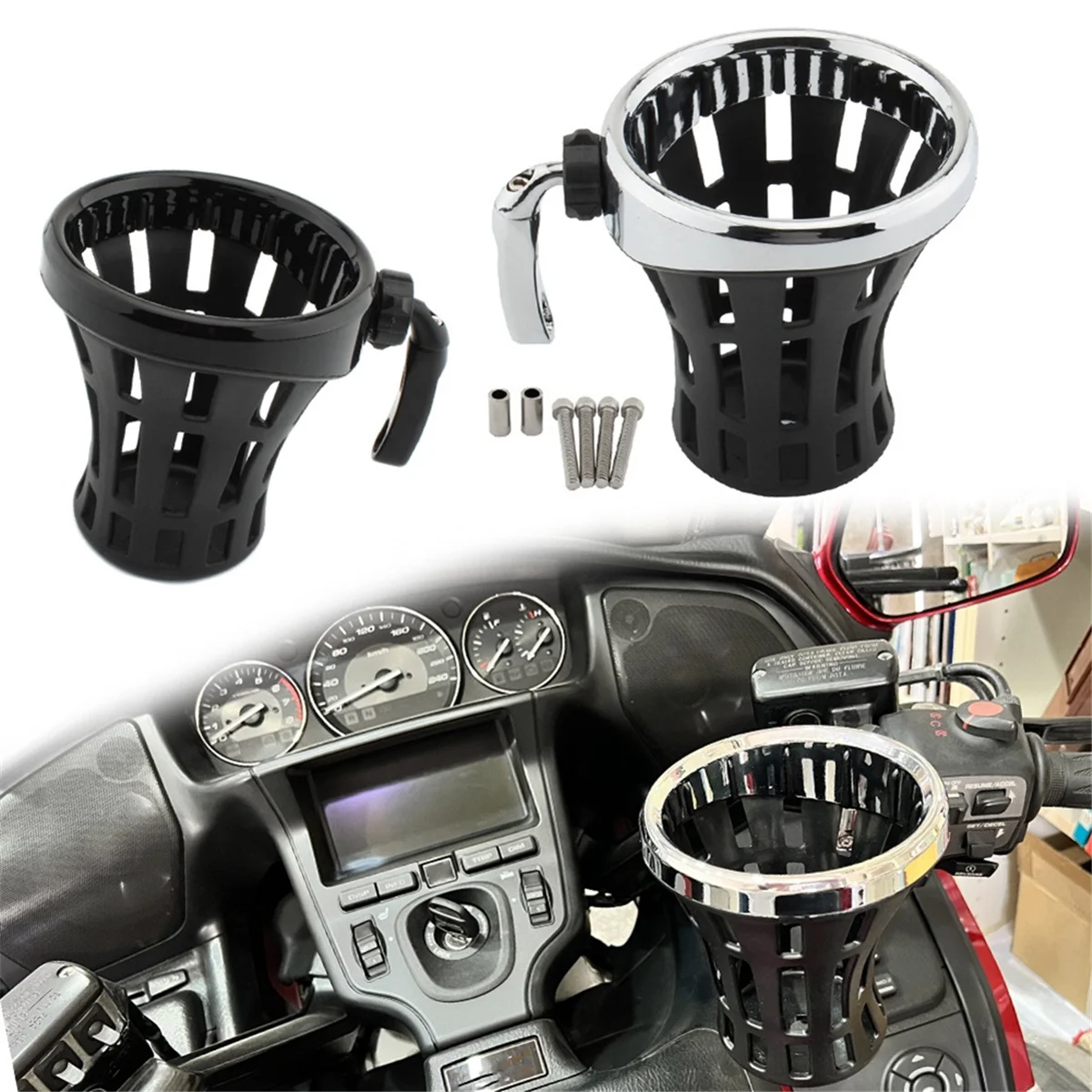 

Best-Selling Motorcycle Accessories Kettle and Beverage Holder Black & Silver