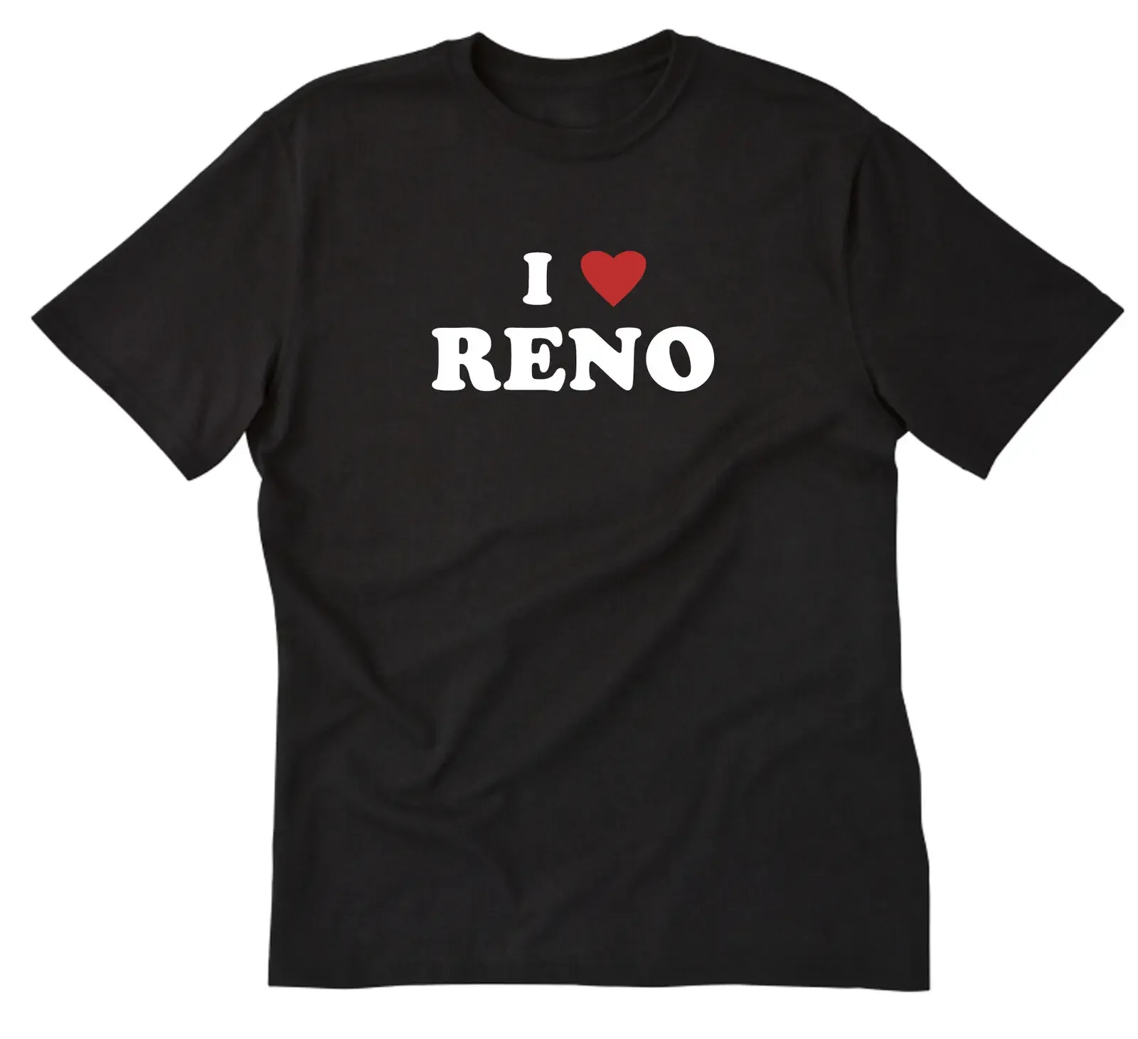 I Love Reno T-shirt I Heart Reno Nevada Shirt Short Sleeve Cotton