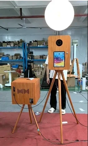 DSLR Retro Wood iPad Computer PC Double-sided Use Photo Booth Suitable for Parties and Events