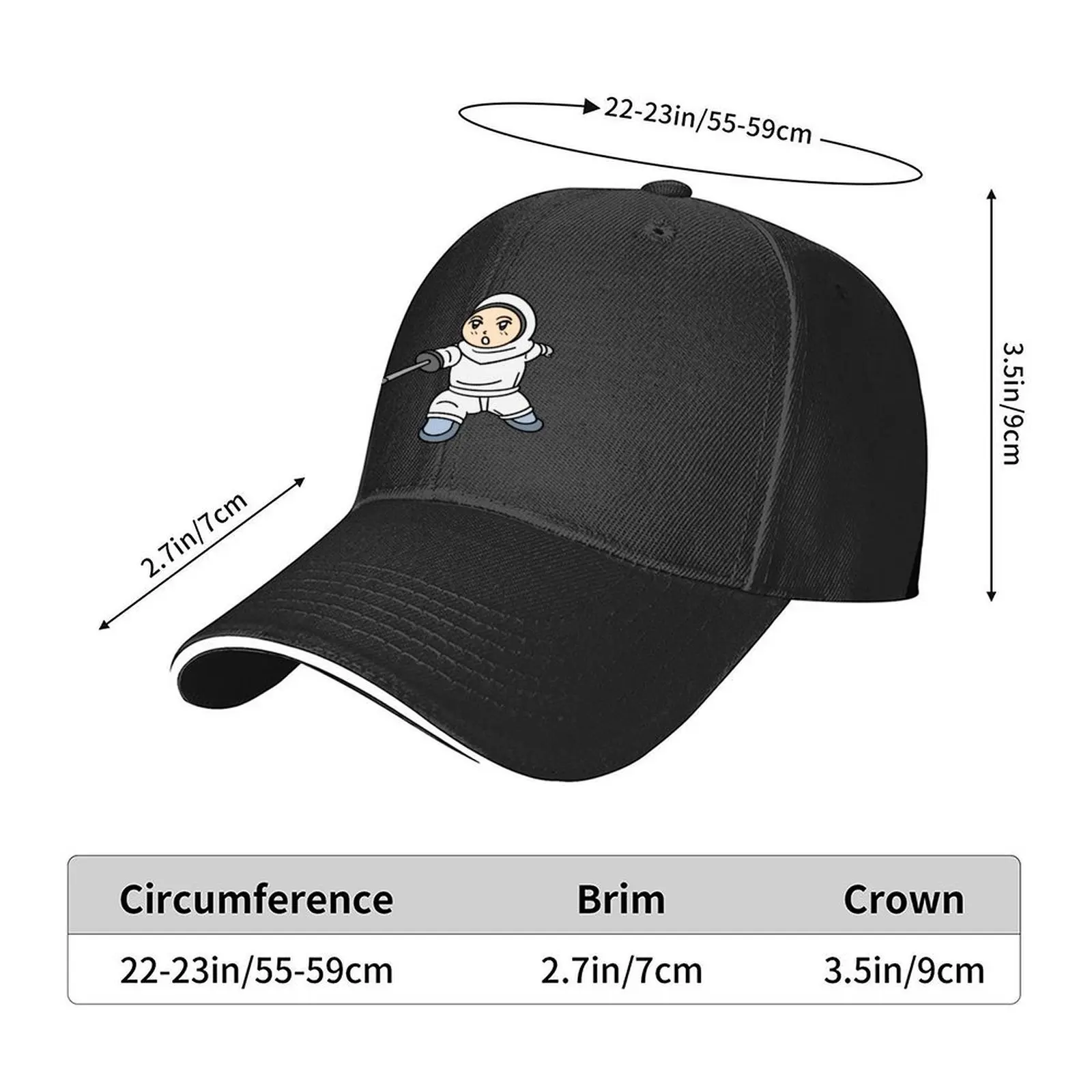 لطيف المبارزة الكرتون نمط قبعة بيسبول قبعة الشاطئ المشي لمسافات طويلة قبعة مزركشة قبعة رغوة حزب الرجال النساء #2