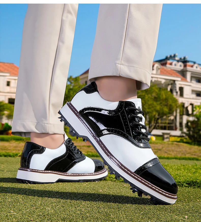 2026 Neue Professionelle Herren-Golfschuhe mit Spikes Wasserdicht Atmungsaktiv Rutschfest Bequeme Outdoor-Sport-Golf-Sneaker – Detail 14