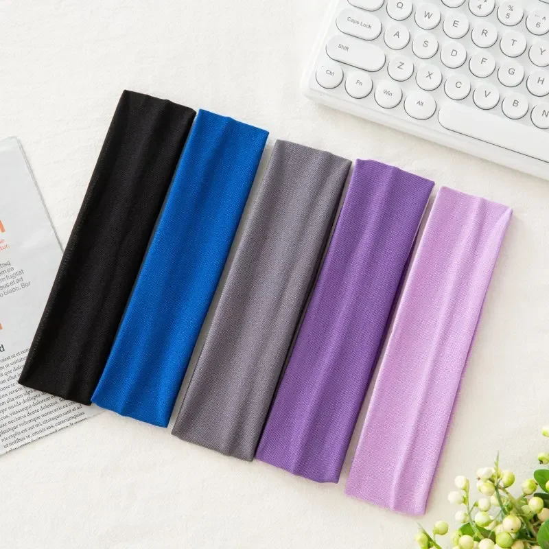 5PCS Outdoor Sport Stirnband Großhandel Fitness Haarbänder Frau Haar Wrap Brace Elastische Radfahren Yoga Laufen Ausübung Schweißband