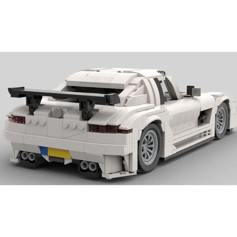 MOC- 181041   Neue weiße Supercar Montage Nähte Baustein Modell 1286 Teile Junge Weihnachten Bausteine Spielzeug Geschenk