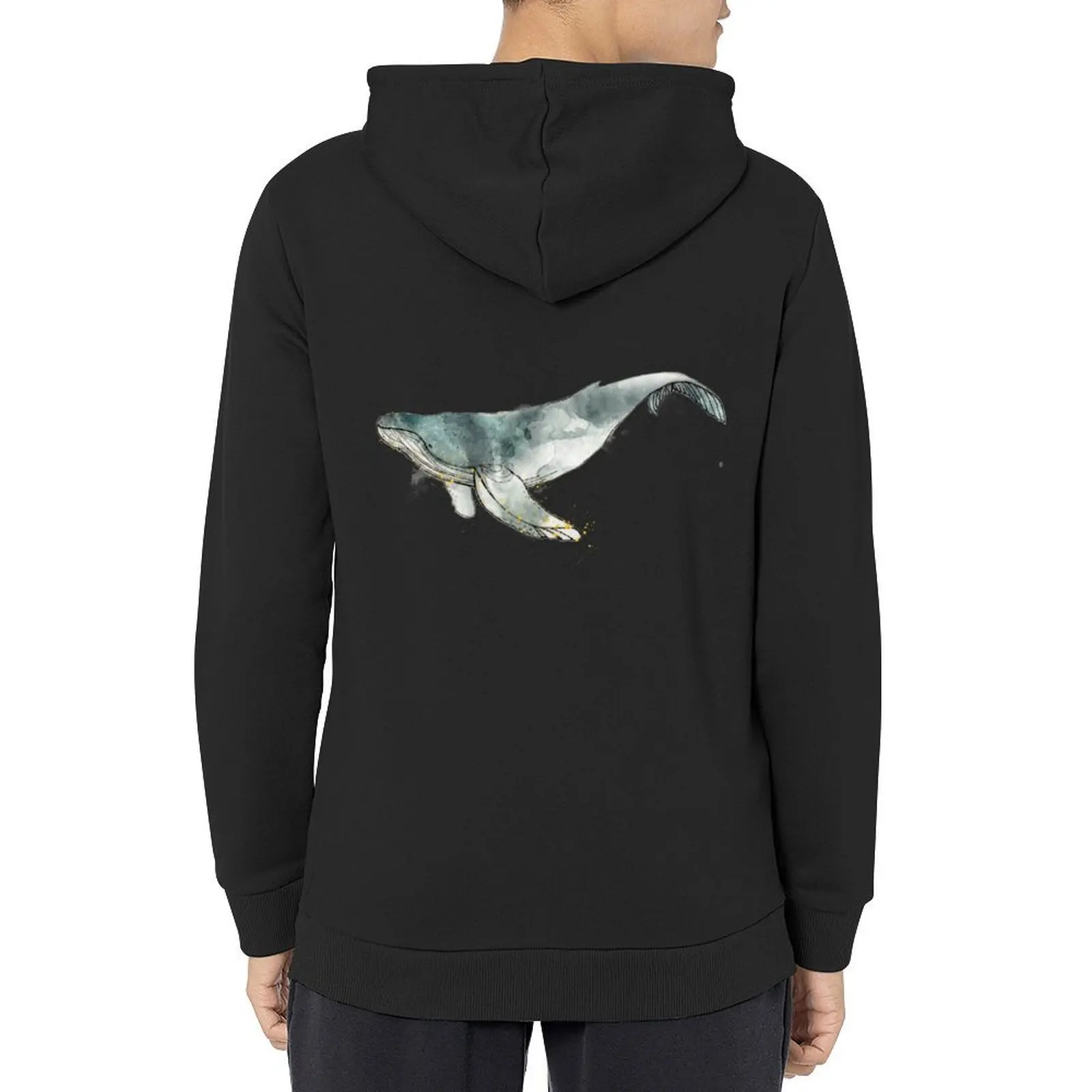 

Humpback Whale Hoodie autumn men's sweat-shirt set graphic t shirts men blouse new hooded tee