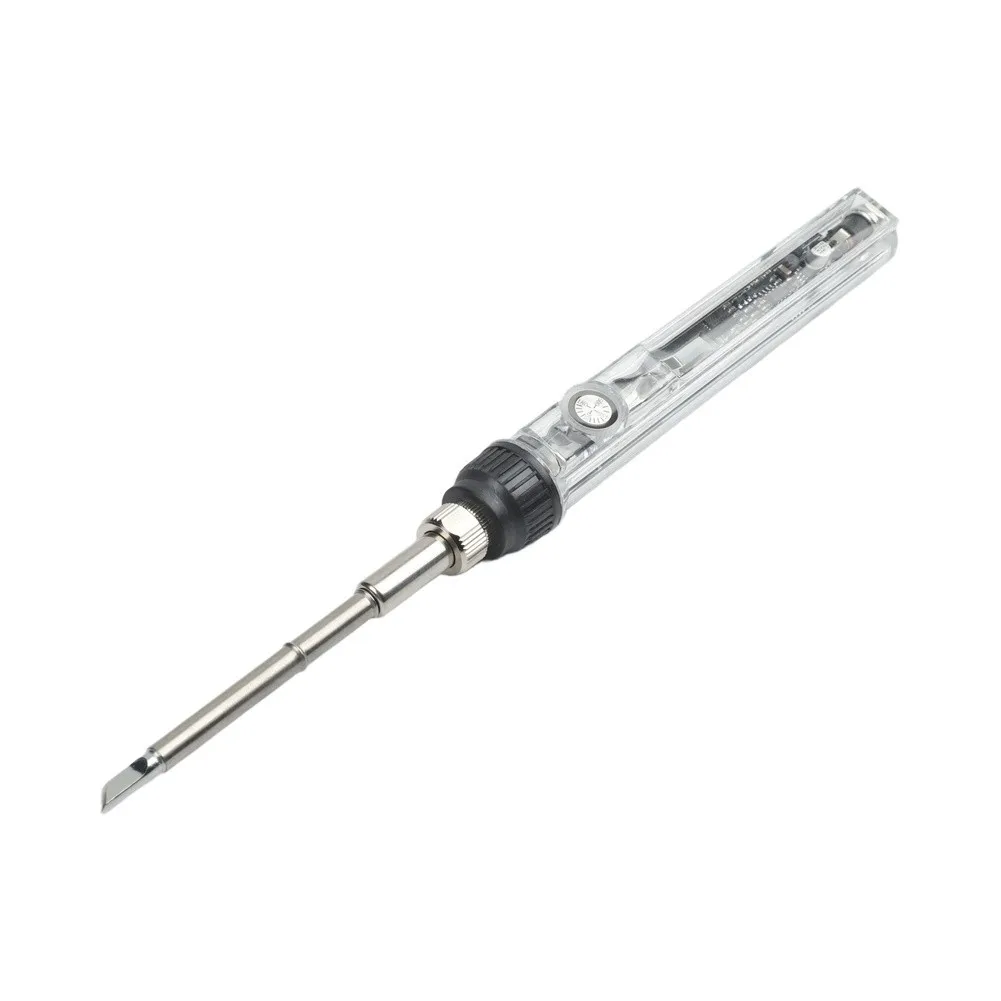 Portable 72W T12 Soldering Iron Adjustable Temperature Soldering Tool with Transparent Body and Compact Design