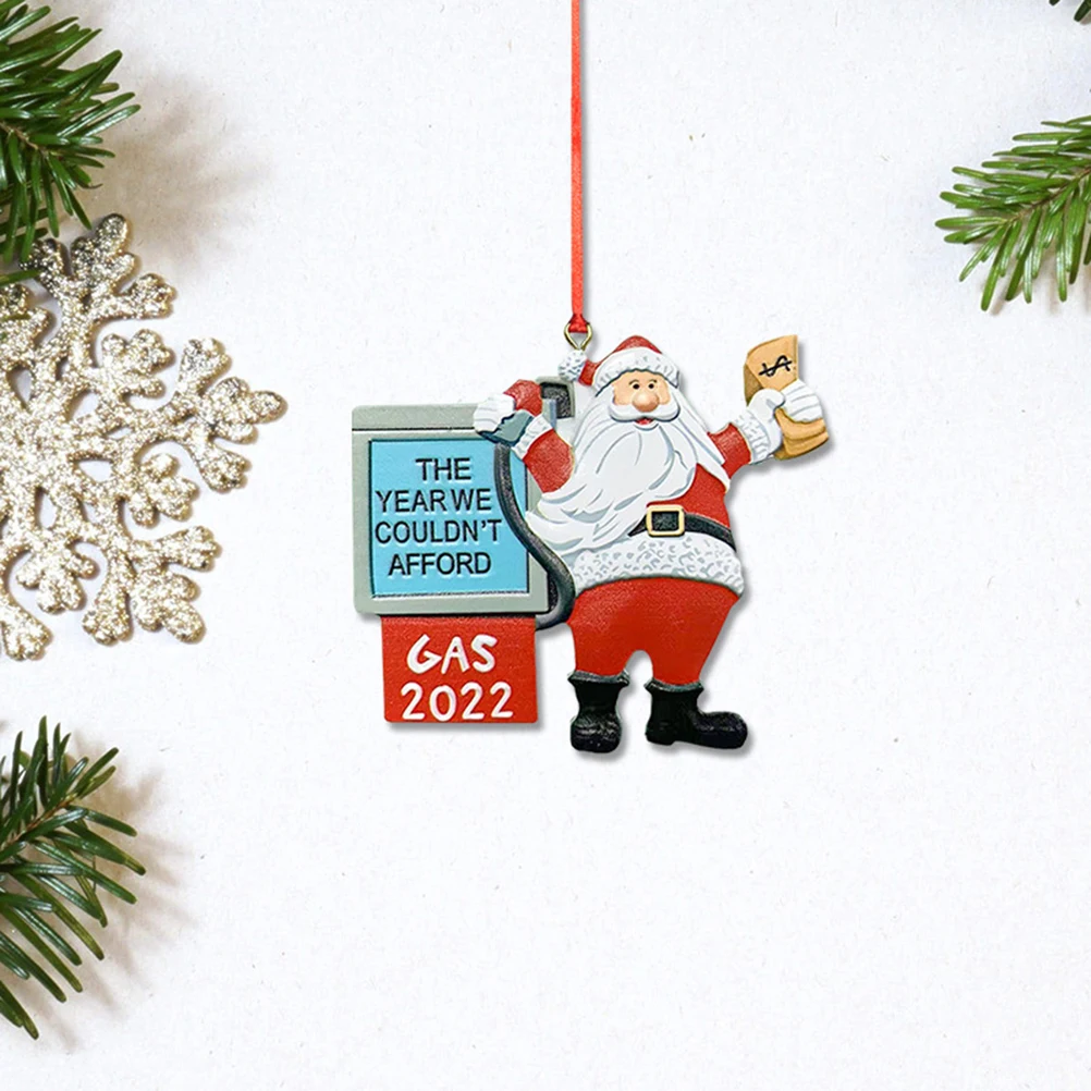 

2025 Christmas Tree Pendant Resin Craft Ornament Petrol Santa Claus Design for Home Decor