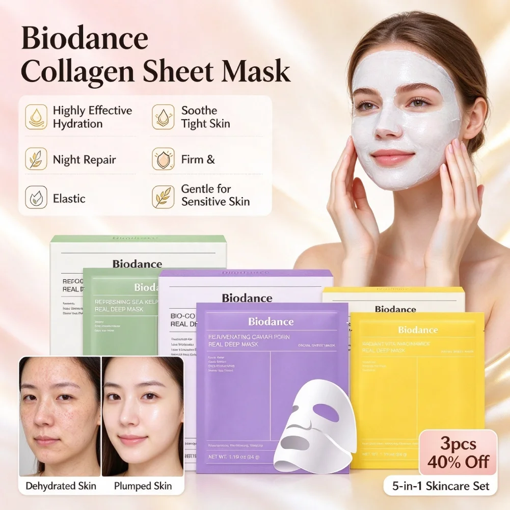 Bio Collagen Real Deep Mask Anti-Wrinkle Pore Minimizing Deep Hydration Overnight Firming Brightening Korean Facial Skin Care