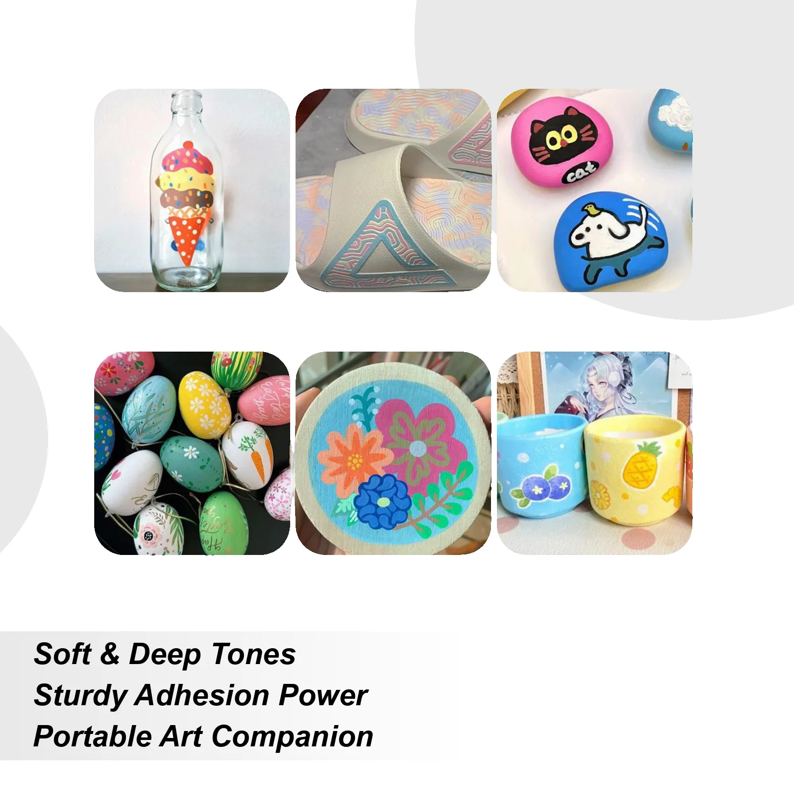 

Paint Markers 12 Colors Quick-Drying Fine Tip Fabric Coloring Paint Pens For Adults Kids Fabric Glass Ceramic Wood Canvas Rock