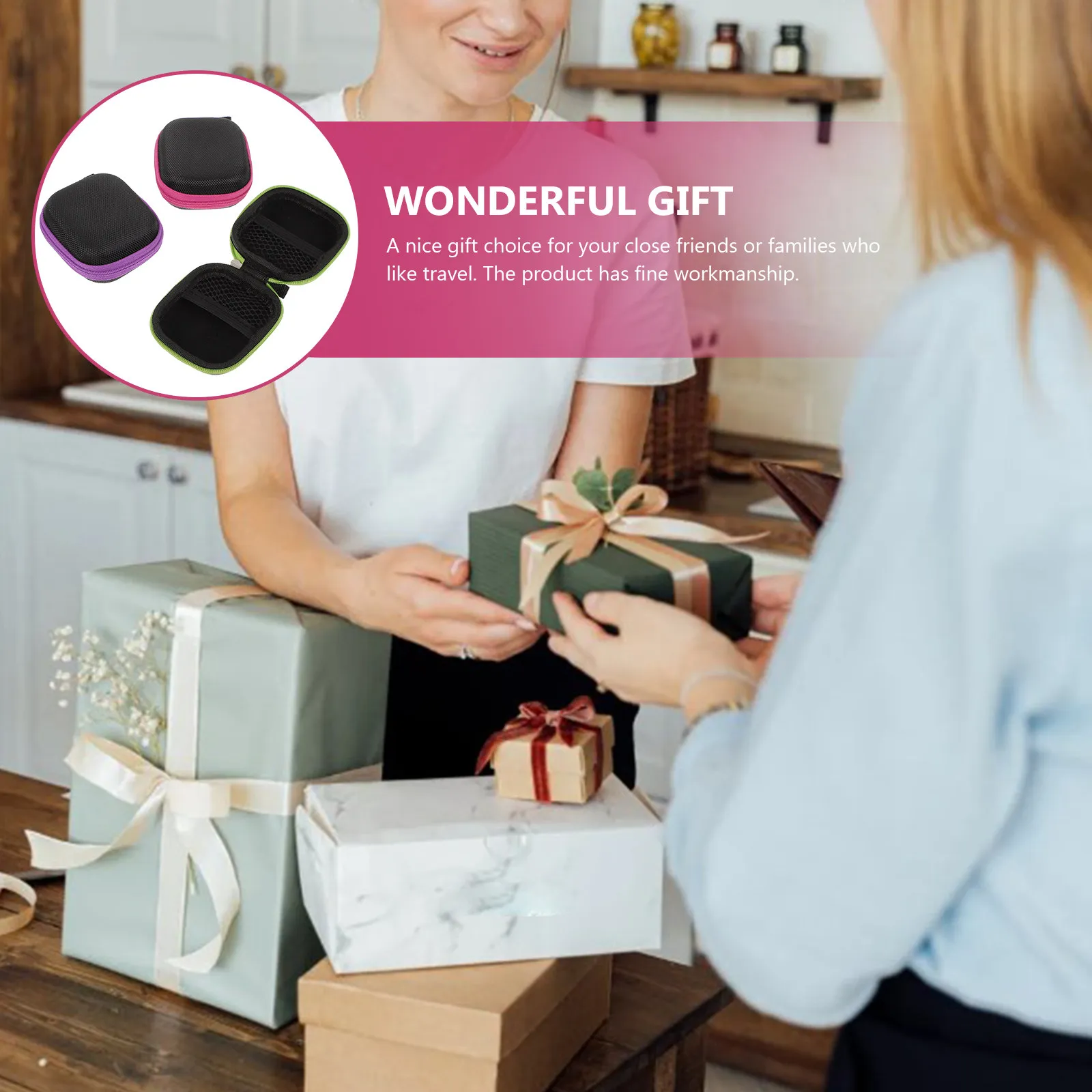 3Pcs Essential Oil Bottle Bags Portable Lightweight Oxford Cloth Roll Bottle Storage Pouch Travel Case Organizer for Beauty