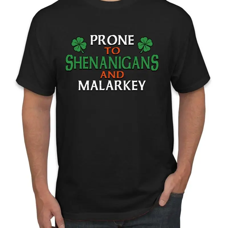 

Мужская футболка Prone To Shenanigans And Malarkey Clovers