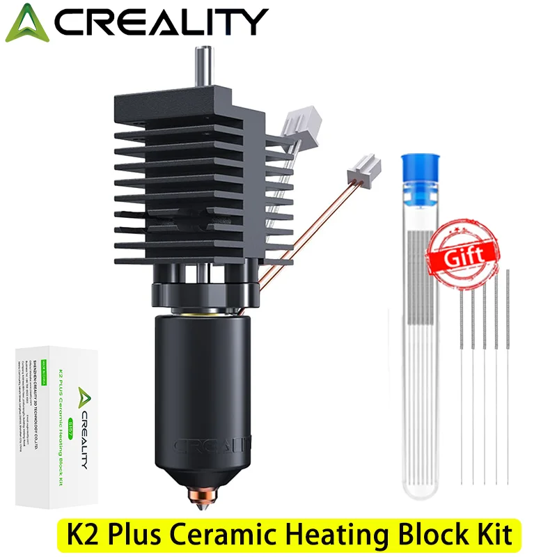 Creality K2 Plus Ceramic Hotend Kit,K2 Plus Quick-swap Nozzle All-Metal Quick-Change Nozzle & 300°C Heating Block Upgrade Parts