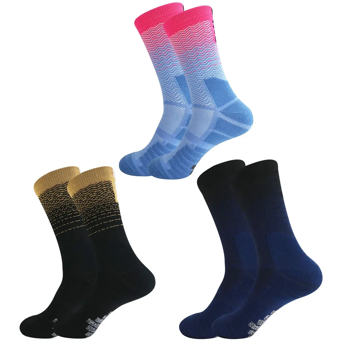 Un par de calcetines de ciclismo para hombres y mujeres, deportes al aire libre, ciclismo de carretera, correr, calcetines deportivos profesionales