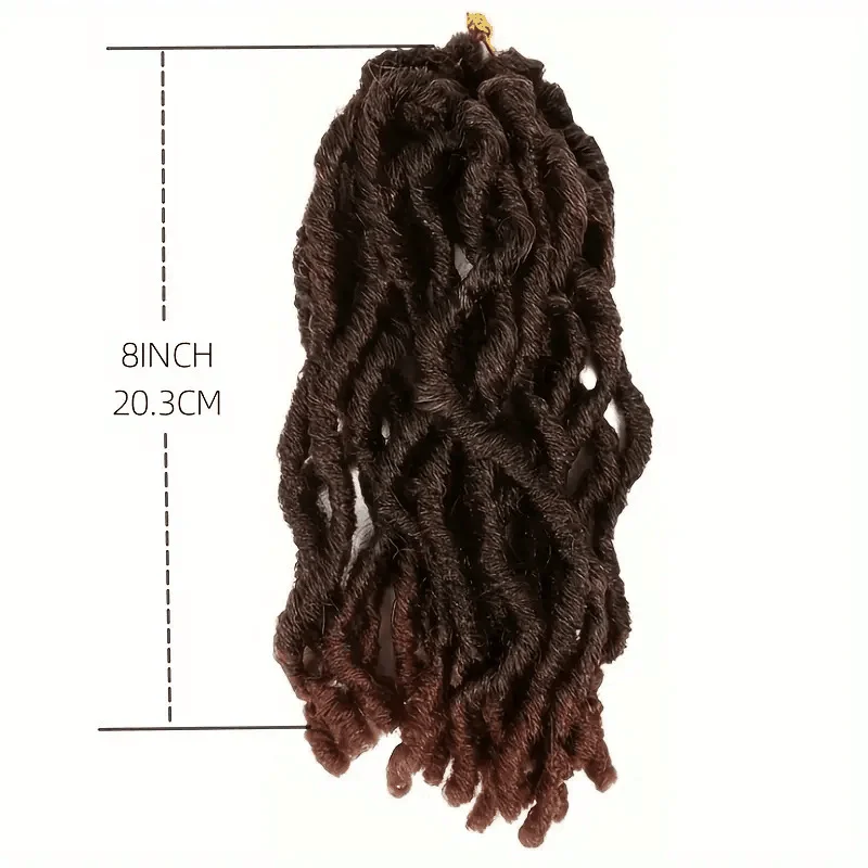 Extensiones de rastas sintéticas para mujer, pelo de ganchillo hecho a mano, rastas de 8 pulgadas, uso diario, 1 unidad