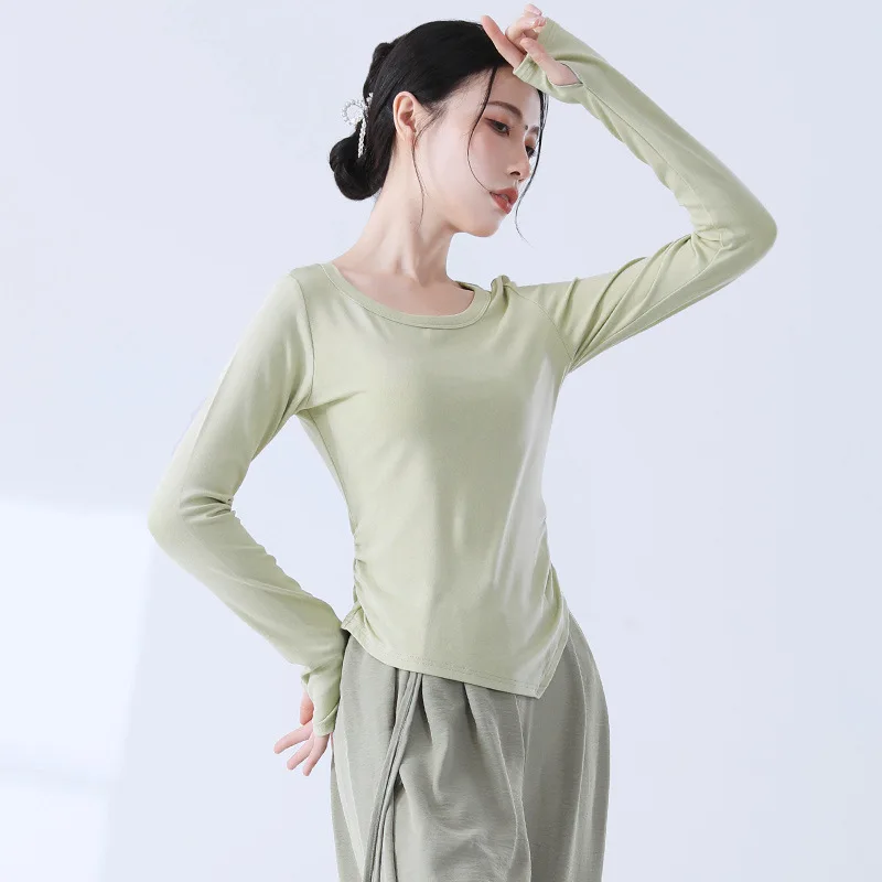 abiti da pratica di danza moderna personalizzati per le donne nella primavera nuovi top slim fit per adulti abiti da allenamento di base quotidiani per le donne