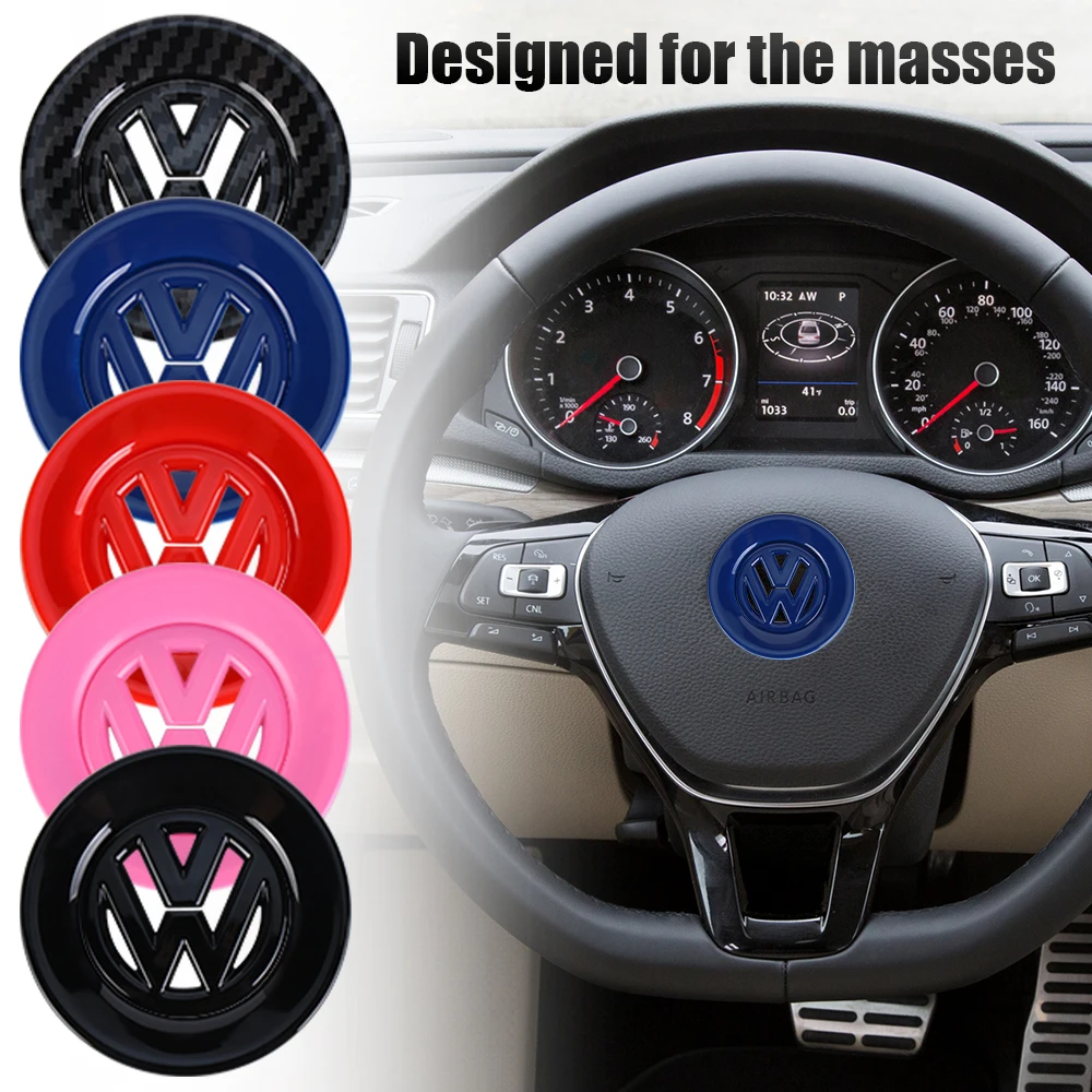 Car Steering Wheel Ring Trim Carbon Fiber Sticker Decal Cover Decoration For Volkswagen VW Golf 4 GTI Tiguan Passat